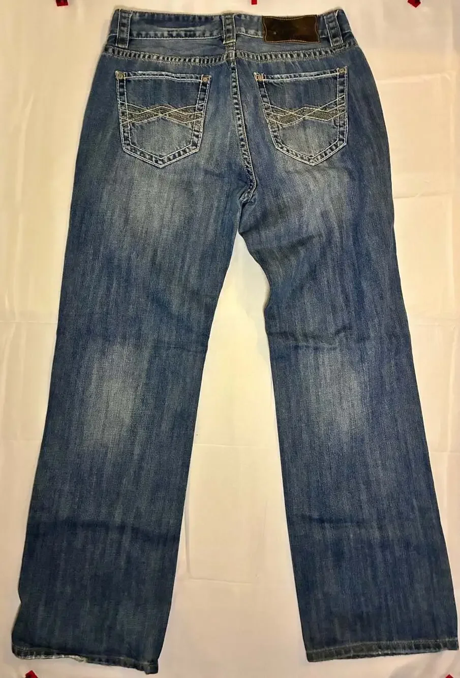 Rock & Roll Denim Double Barrel Straight Relaxed Straight Leg Jeans Size 33x34